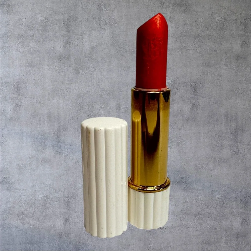 Estee Lauder All-Day Lipstick All-Day Knowing Red Vintage Fluted‎ Case